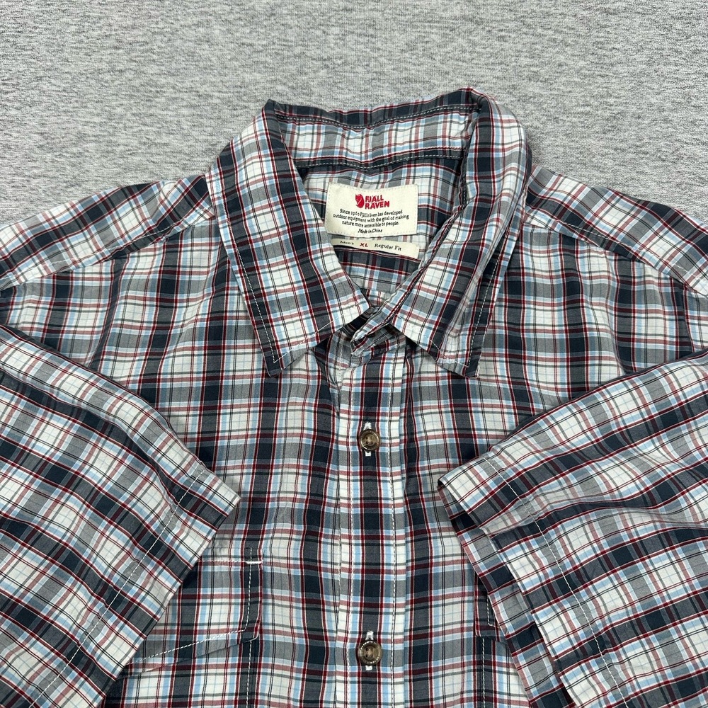 Fjallraven Shirt Men's XL Abisko Cool Plaid Regular Fit Button Up Hiking Outdoor